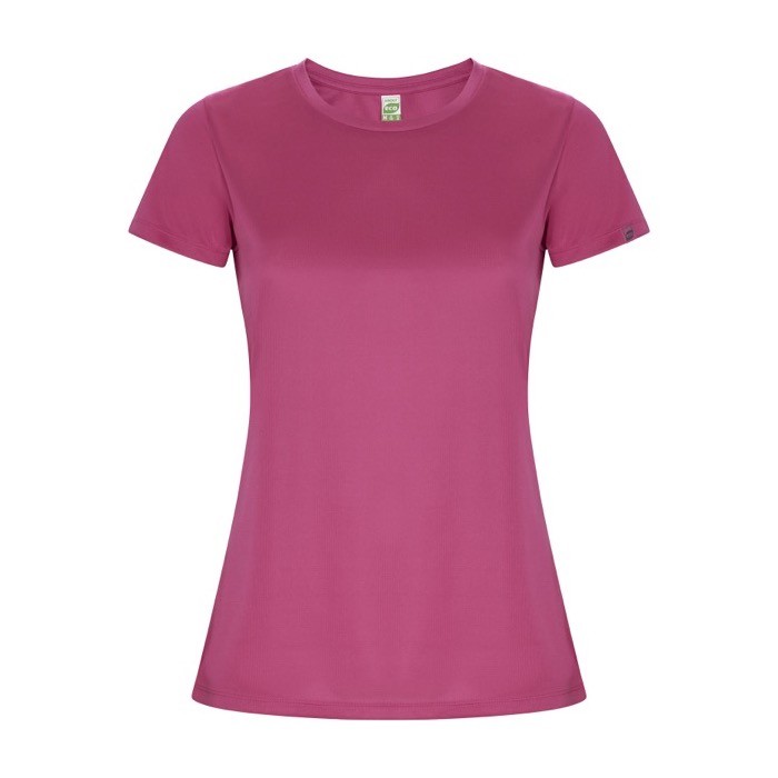 Camiseta técnica de 50% poliéster reciclado para mujer 135 g/m2 Roly color fucsia