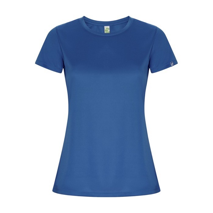 Camiseta técnica de 50% poliéster reciclado para mujer 135 g/m2 Roly color azul real