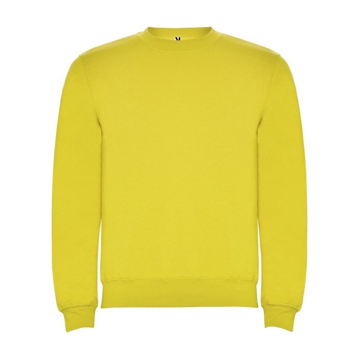 Jersey unisex de algodón y poliéster en punto 280 g/m2 Roly color amarillo