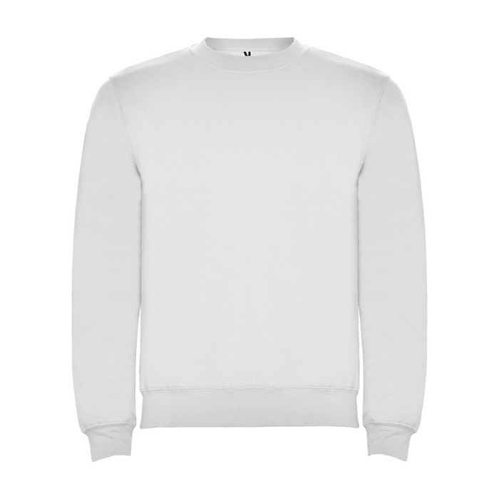 Jersey unisex de algodón y poliéster en punto 280 g/m2 Roly color blanco