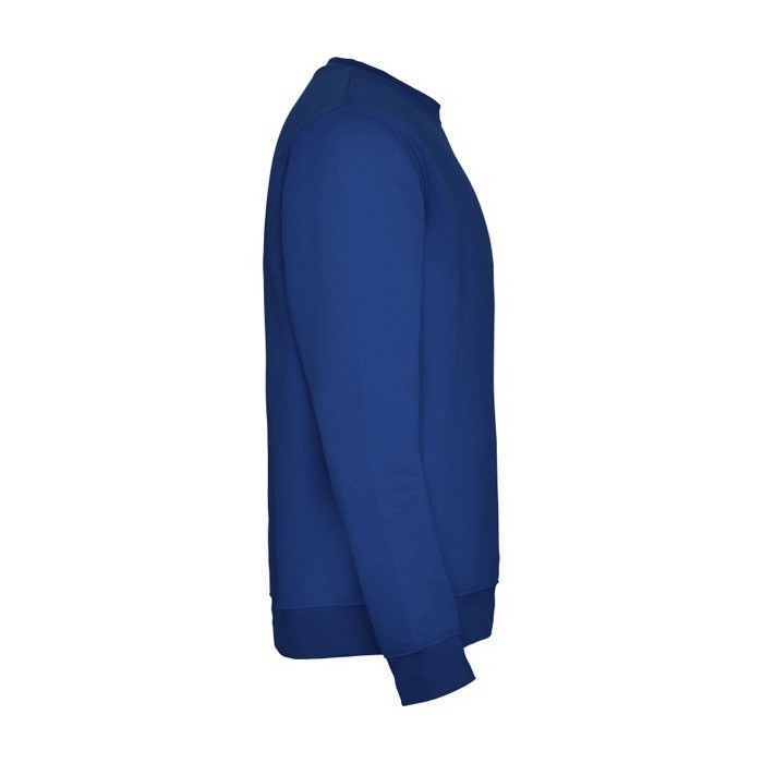 Jersey unisex de algodón y poliéster en punto 280 g/m2 Roly color azul real segunda vista lateral