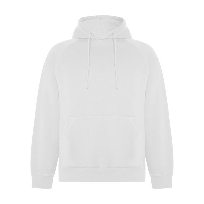 Sudadera hecha de un 57% de algodón orgánico unisex 300 g/m2 Roly color blanco