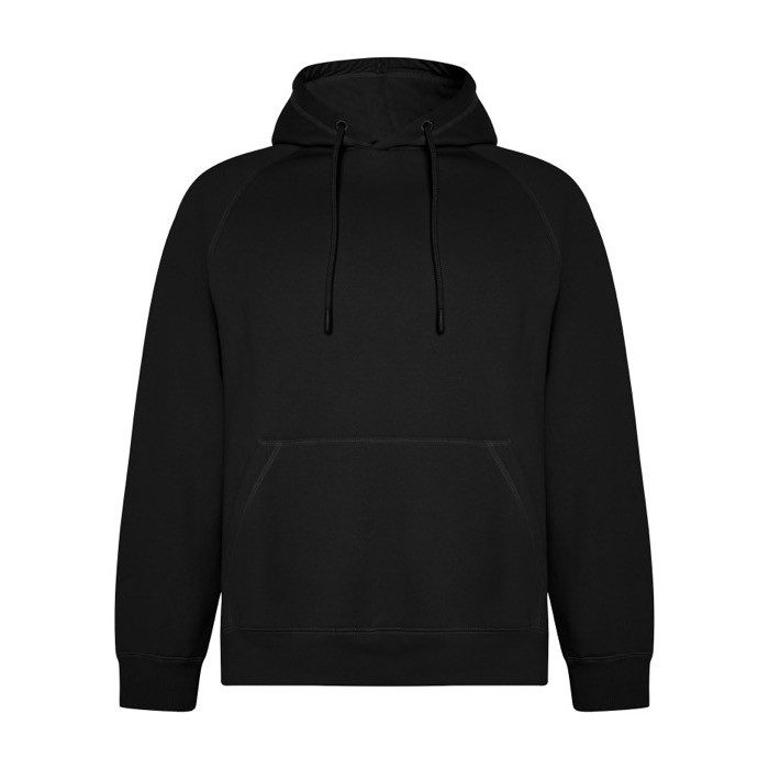Sudadera hecha de un 57% de algodón orgánico unisex 300 g/m2 Roly color negro