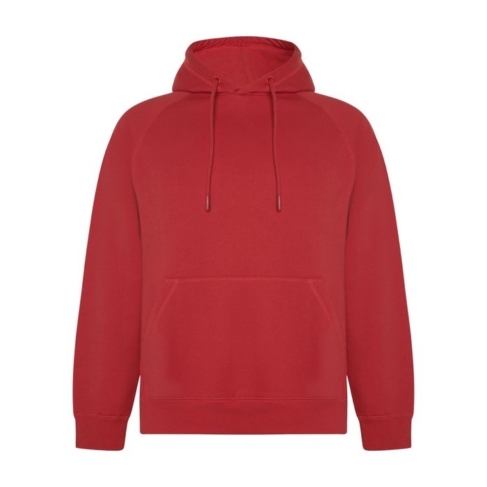 Sudadera hecha de un 57% de algodón orgánico unisex 300 g/m2 Roly color rojo