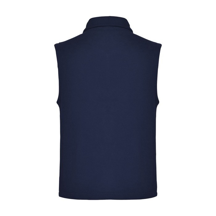 Chaleco polar unisex de 100% poliéster con cuello pollo 300 g/m2 Roly color azul marino segunda vista trasera Chaleco polar unisex de 100% poliéster con cuello pollo 300 g/m2 Roly color azul marino segunda vista trasera
