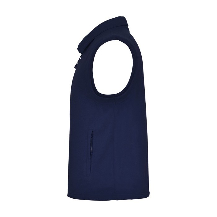 Chaleco polar unisex de 100% poliéster con cuello pollo 300 g/m2 Roly color azul marino vista lateral Chaleco polar unisex de 100% poliéster con cuello pollo 300 g/m2 Roly color azul marino vista lateral