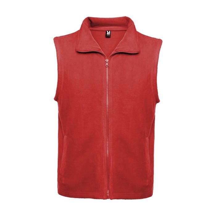 Chaleco polar unisex de 100% poliéster con cuello pollo 300 g/m2 Roly color rojo Chaleco polar unisex de 100% poliéster con cuello pollo 300 g/m2 Roly color rojo