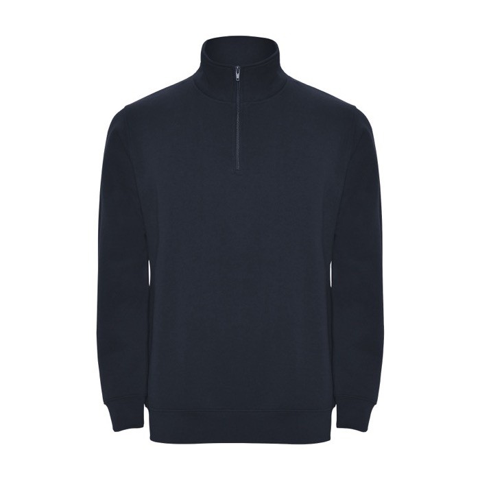 Sudadera de algodón y poliéster con media cremallera 280 g/m2 Roly color azul marino Sudadera de algodón y poliéster con media cremallera 280 g/m2 Roly color azul marino