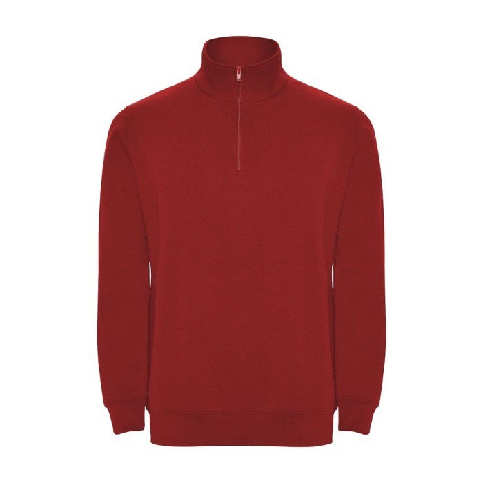 Sudadera de algodón y poliéster con media cremallera 280 g/m2 Roly color rojo Sudadera de algodón y poliéster con media cremallera 280 g/m2 Roly color rojo
