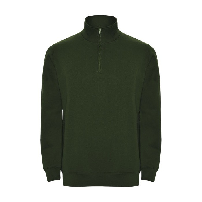 Sudadera de algodón y poliéster con media cremallera 280 g/m2 Roly color verde botella Sudadera de algodón y poliéster con media cremallera 280 g/m2 Roly color verde botella