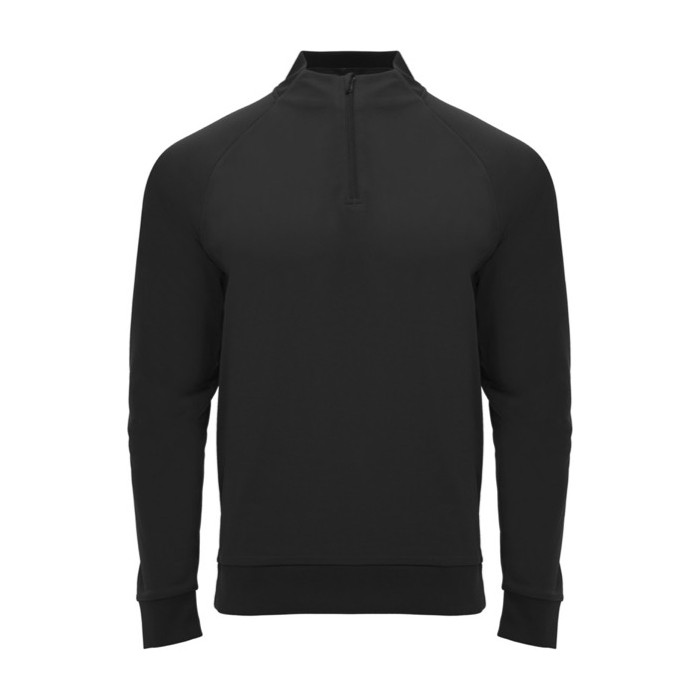 Jersey deportivo con media cremallera de poliéster 200 g/m2 Roly color negro Jersey deportivo con media cremallera de poliéster 200 g/m2 Roly color negro