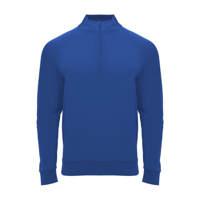Jersey deportivo con media cremallera de poliéster 200 g/m2 Roly color azul real Jersey deportivo con media cremallera de poliéster 200 g/m2 Roly color azul real