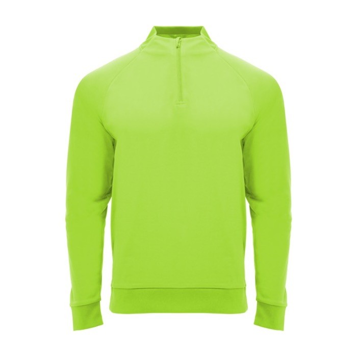 Jersey deportivo con media cremallera de poliéster 200 g/m2 Roly color verde fluorescente Jersey deportivo con media cremallera de poliéster 200 g/m2 Roly color verde fluorescente