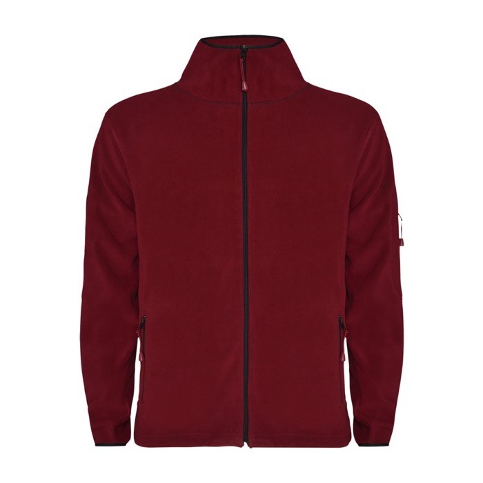 Sudadera polar de poliéster con cremallera completa 300 g/m2 Roly color burdeos