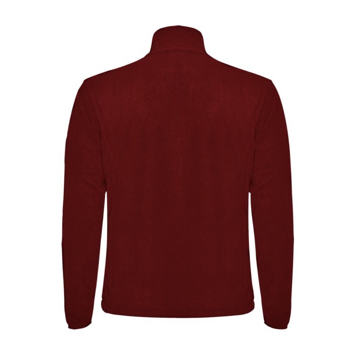 Sudadera polar de poliéster con cremallera completa 300 g/m2 Roly color burdeos segunda vista trasera