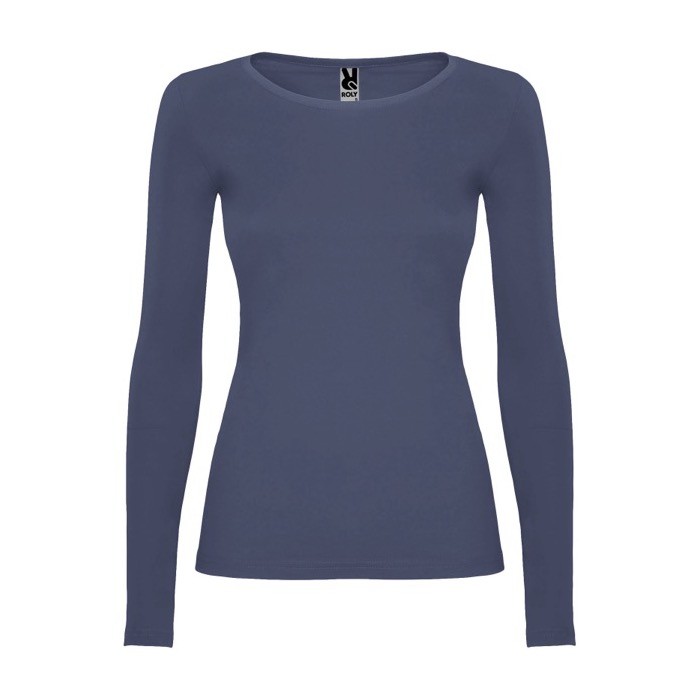 Camiseta para mujer de 100% algodón en punto 160 g/m2 Roly color azul vaquero