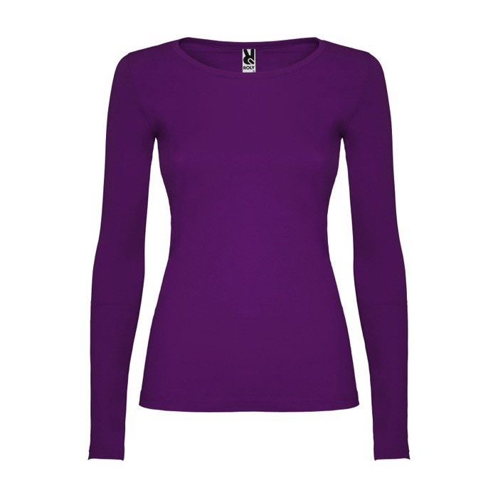 Camiseta para mujer de 100% algodón en punto 160 g/m2 Roly color morado
