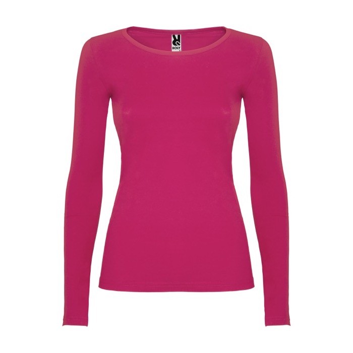 Camiseta para mujer de 100% algodón en punto 160 g/m2 Roly color fucsia