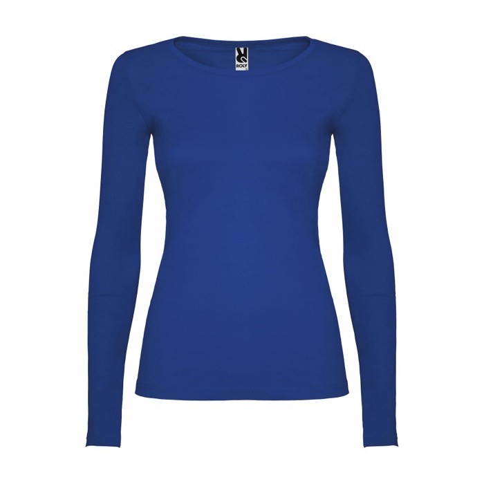 Camiseta para mujer de 100% algodón en punto 160 g/m2 Roly color azul real