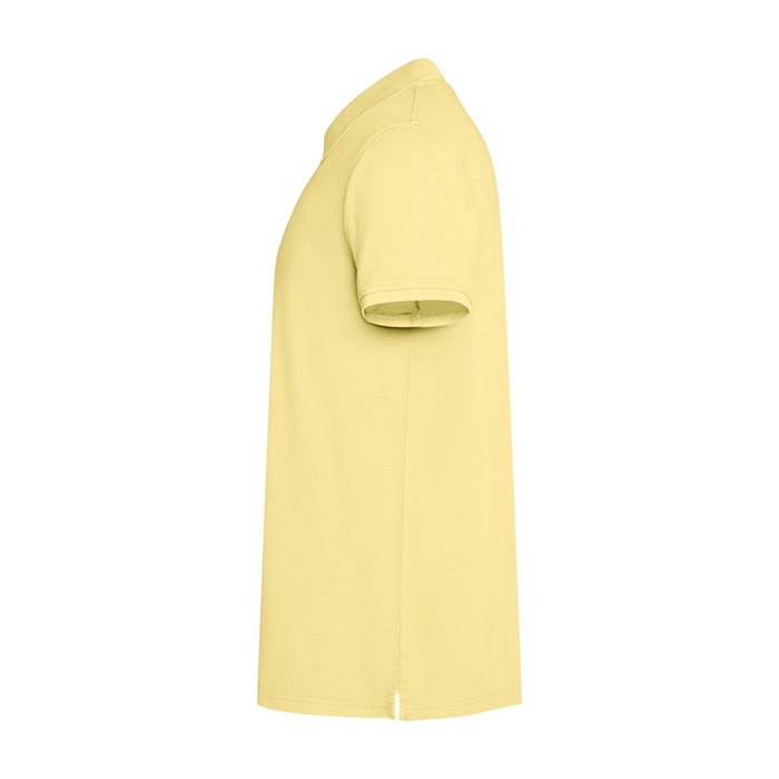 Polo unisex de manga corta con acabado lavado 200 g/m2 Roly Cobain color amarillo vista lateral Polo unisex de manga corta con acabado lavado 200 g/m2 Roly Cobain color amarillo vista lateral