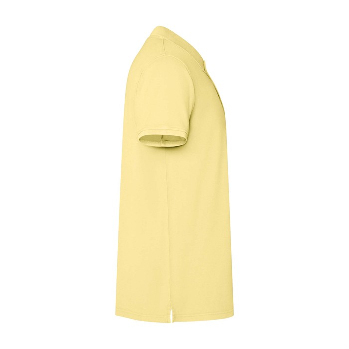 Polo unisex de manga corta con acabado lavado 200 g/m2 Roly Cobain color amarillo segunda vista lateral Polo unisex de manga corta con acabado lavado 200 g/m2 Roly Cobain color amarillo segunda vista lateral