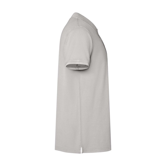 Polo unisex de manga corta con acabado lavado 200 g/m2 Roly Cobain color gris segunda vista lateral Polo unisex de manga corta con acabado lavado 200 g/m2 Roly Cobain color gris segunda vista lateral