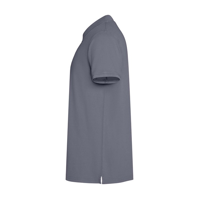 Polo unisex de manga corta con acabado lavado 200 g/m2 Roly Cobain color gris oscuro vista lateral Polo unisex de manga corta con acabado lavado 200 g/m2 Roly Cobain color gris oscuro vista lateral