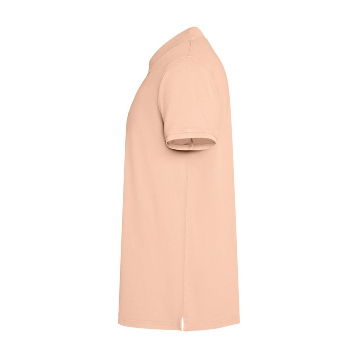 Polo unisex de manga corta con acabado lavado 200 g/m2 Roly Cobain color coral vista lateral Polo unisex de manga corta con acabado lavado 200 g/m2 Roly Cobain color coral vista lateral