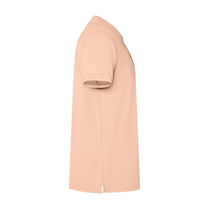 Polo unisex de manga corta con acabado lavado 200 g/m2 Roly Cobain color coral segunda vista lateral Polo unisex de manga corta con acabado lavado 200 g/m2 Roly Cobain color coral segunda vista lateral