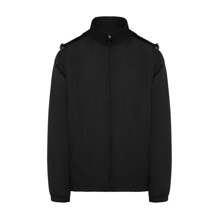 Chaqueta impermeable ligera unisex de poliéster 85 g/m2 Roly color negro Chaqueta impermeable ligera unisex de poliéster 85 g/m2 Roly color negro