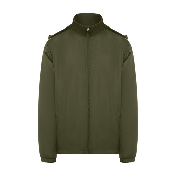 Chaqueta impermeable ligera unisex de poliéster 85 g/m2 Roly color verde militar Chaqueta impermeable ligera unisex de poliéster 85 g/m2 Roly color verde militar