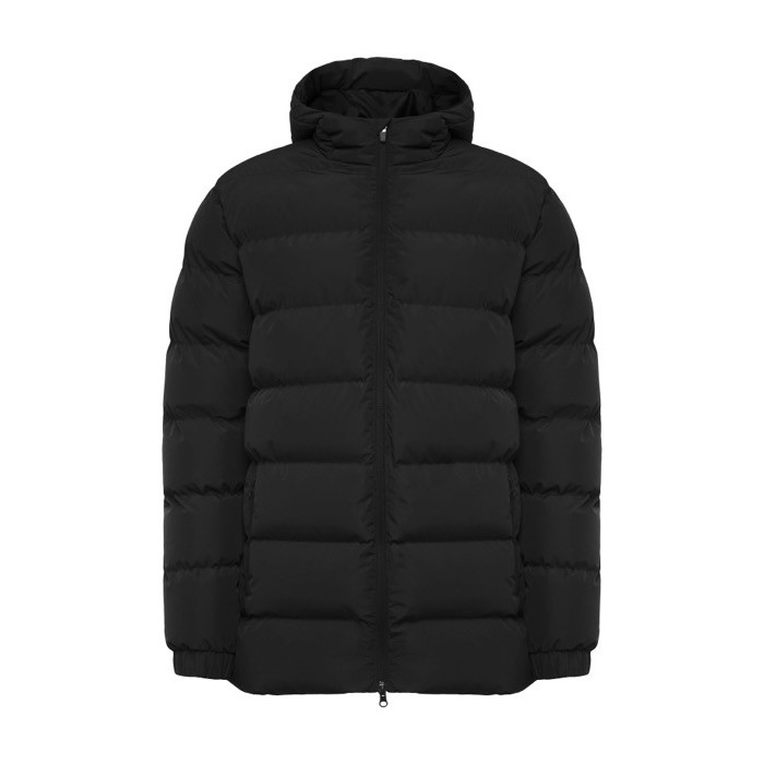 Parka deportiva acolchada de poliéster 110 g/m2 unisex Roly color negro