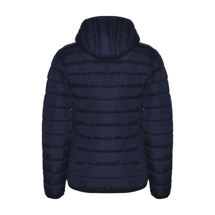 Chaqueta acolchada de poliéster con capucha para mujer 290 g/m2 Roly color azul marino segunda vista trasera