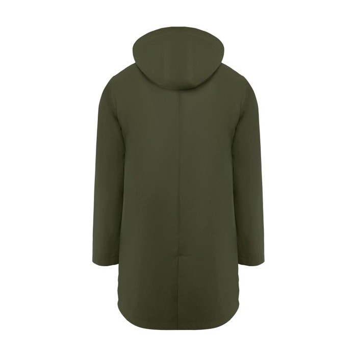 Chubasquero impermeable de poliéster para hombre 210 g/m2 Roly color verde militar segunda vista trasera