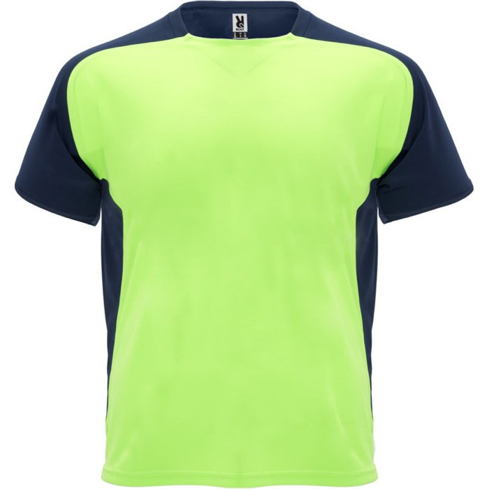 Camiseta deportiva unisex en manga corta de poliéster 140 g/m2 Roly color verde lima