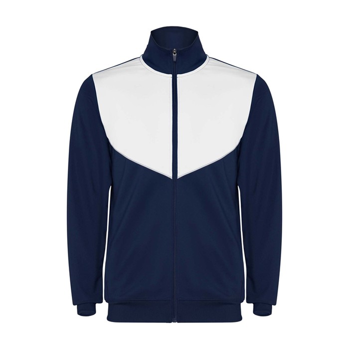 Chándal unisex de poliéster bicolor con colores a juego 225 g/m2 Roly color blanco Chándal unisex de poliéster bicolor con colores a juego 225 g/m2 Roly color blanco