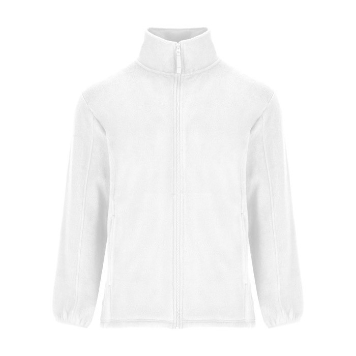 Chaqueta polar de poliéster con cuello alto para hombre 300 g/m2 Roly color blanco