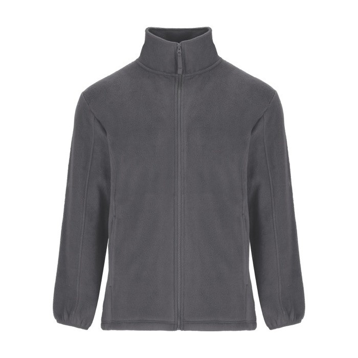 Chaqueta polar de poliéster con cuello alto para hombre 300 g/m2 Roly color gris oscuro