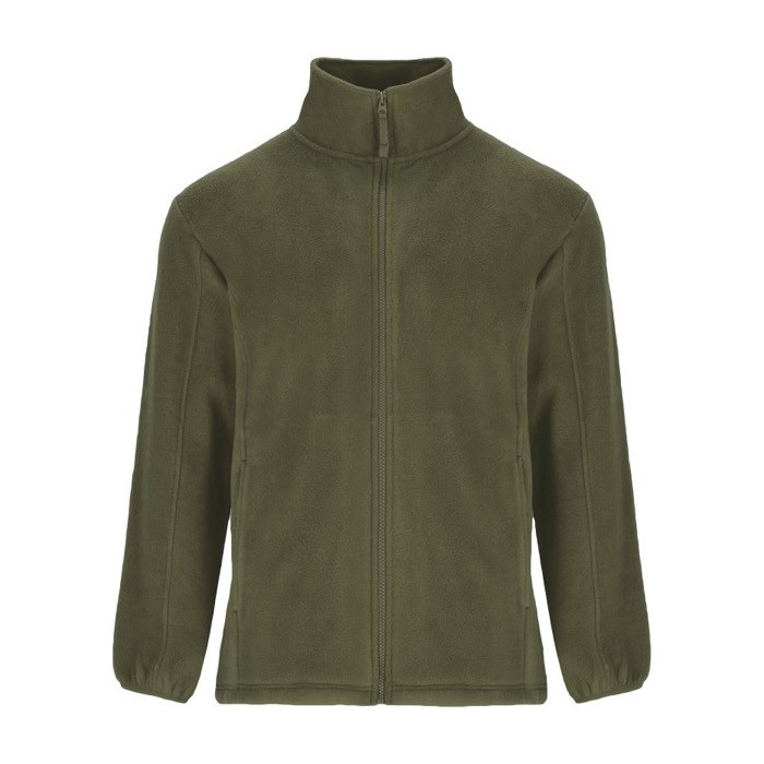 Chaqueta polar de poliéster con cuello alto para hombre 300 g/m2 Roly color verde oscuro