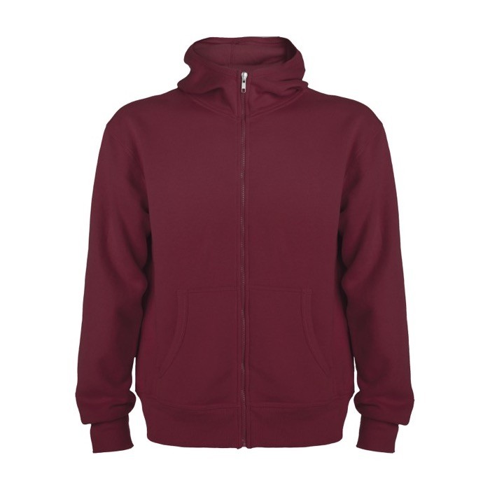 Sudadera de algodón y poliéster unisex con capucha 280 g/m2 Roly color burdeos