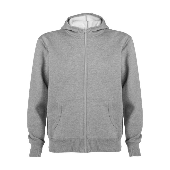 Sudadera de algodón y poliéster unisex con capucha 280 g/m2 Roly color gris claro jaspeado