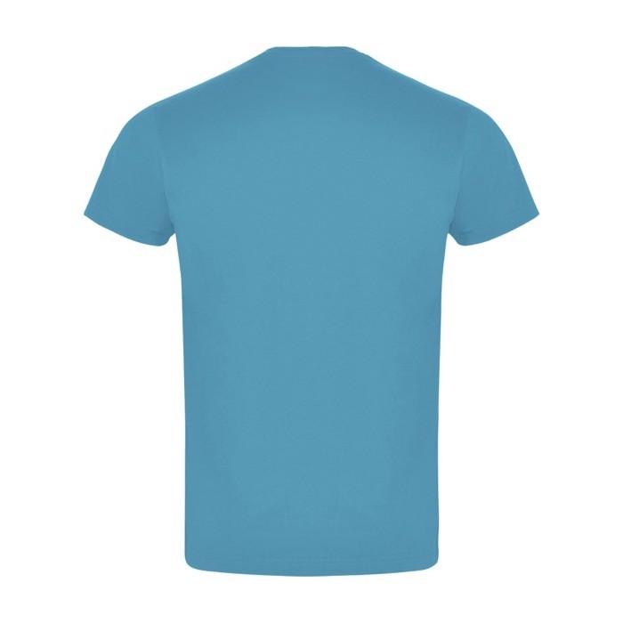 Camiseta unisex de algodón 100% en manga corta 150 g/m2 Roly color turquesa segunda vista trasera