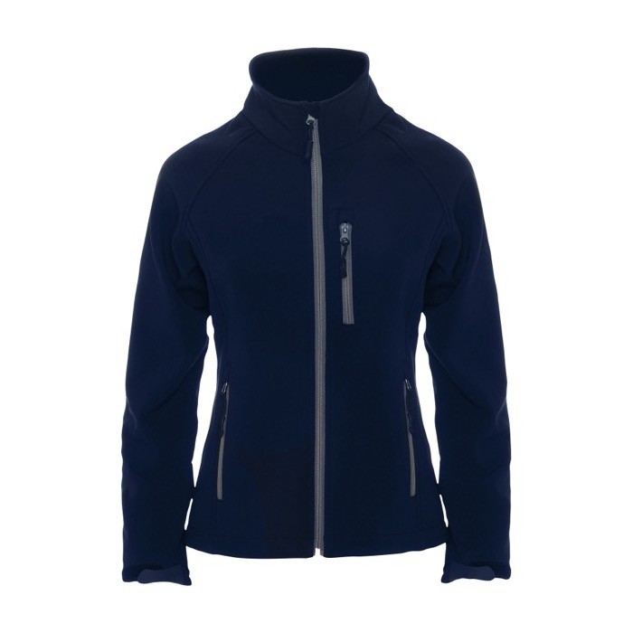 Chaqueta softshell para mujer de poliéster y elastano 300 g/m2 Roly color azul marino