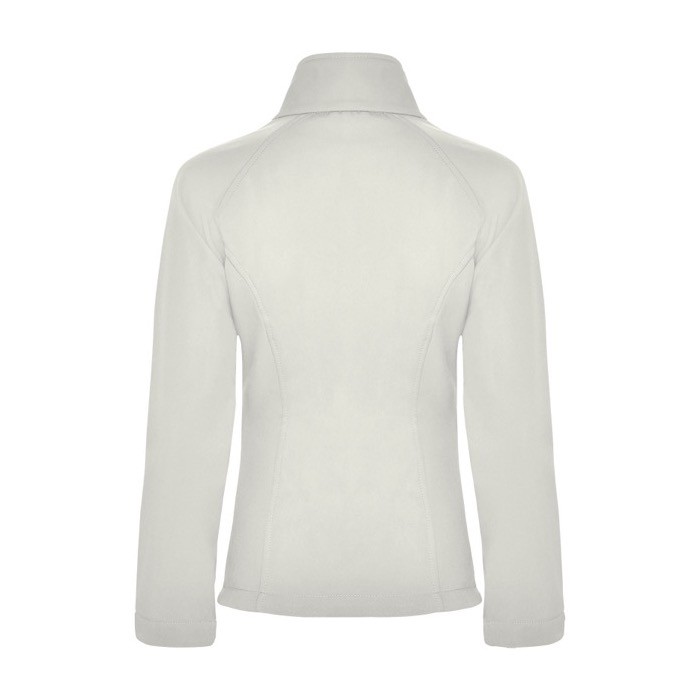 Chaqueta softshell para mujer de poliéster y elastano 300 g/m2 Roly color blanco roto segunda vista trasera