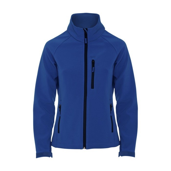Chaqueta softshell para mujer de poliéster y elastano 300 g/m2 Roly color azul real