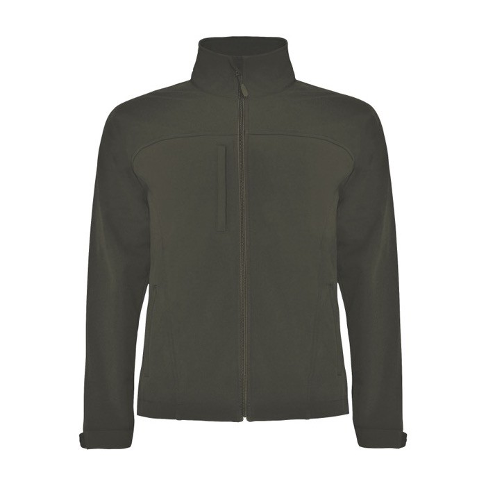 Chaqueta softshell de poliéster de 3 capas unisex 300 g/m2 Roly color verde militar