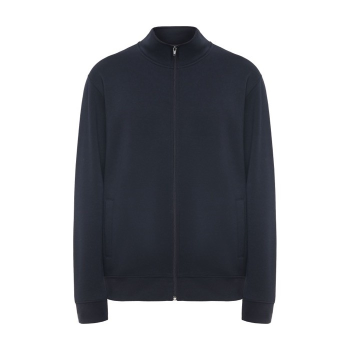 Jersey de cuello perkins de algodón y poliéster unisex 280 g/m2 Roly color azul marino