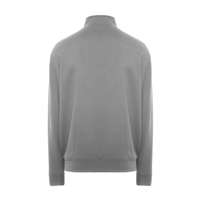 Jersey de cuello perkins de algodón y poliéster unisex 280 g/m2 Roly color gris claro jaspeado segunda vista trasera