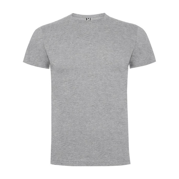 Camiseta de manga corta de algodón para hombre 165 g/m2 Roly color gris claro jaspeado