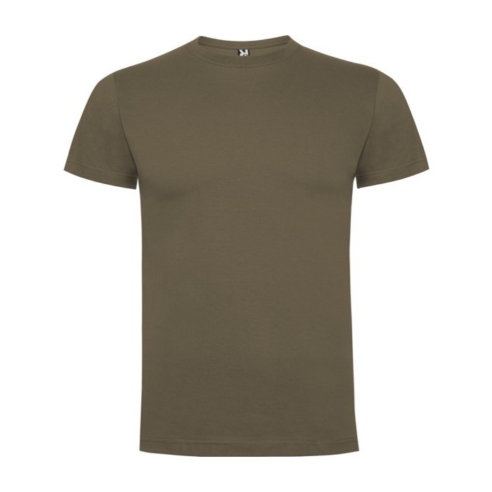 Camiseta de manga corta de algodón para hombre 165 g/m2 Roly color verde oliva